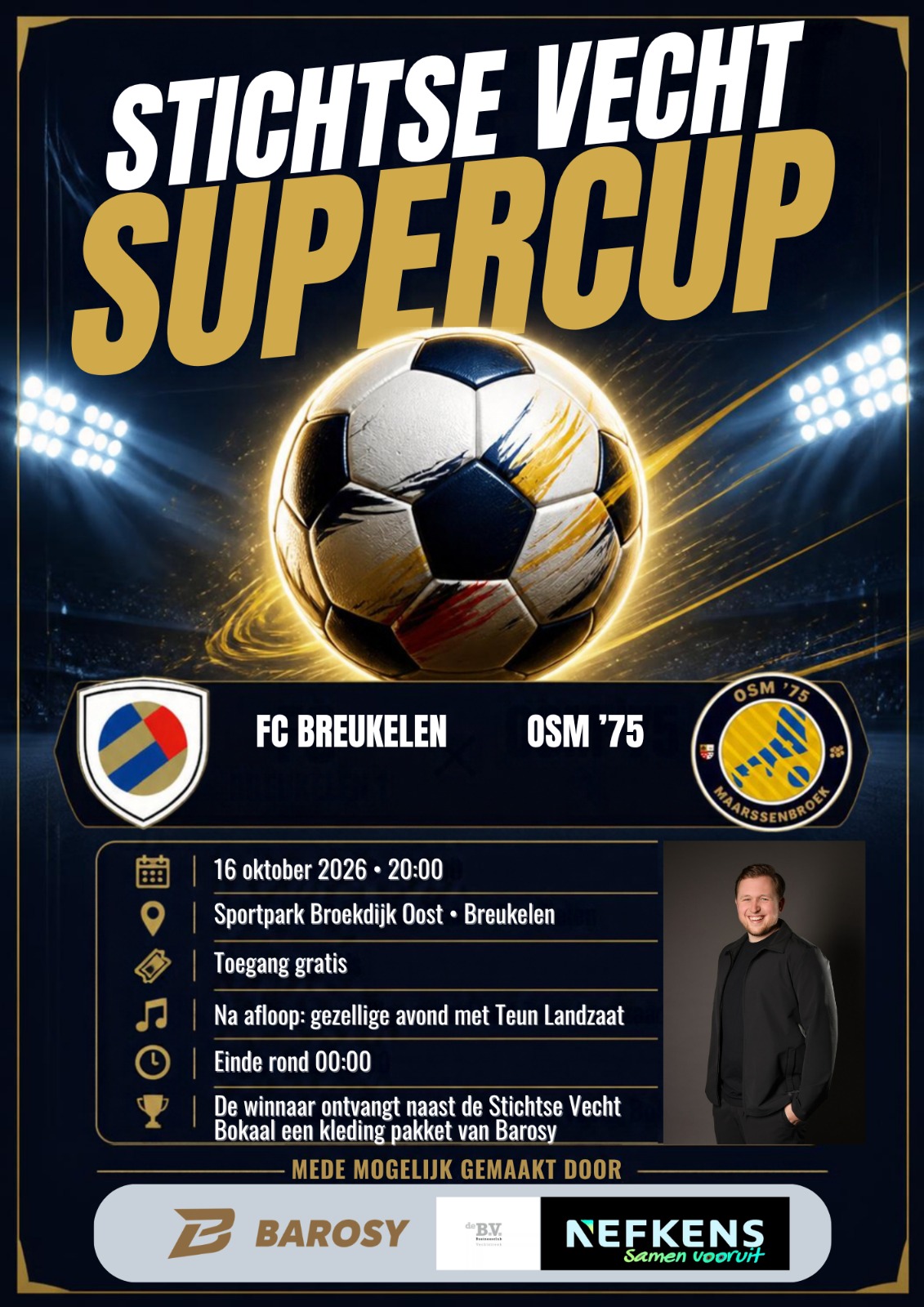 Vrijdag 16 oktober de SUPERCUP!